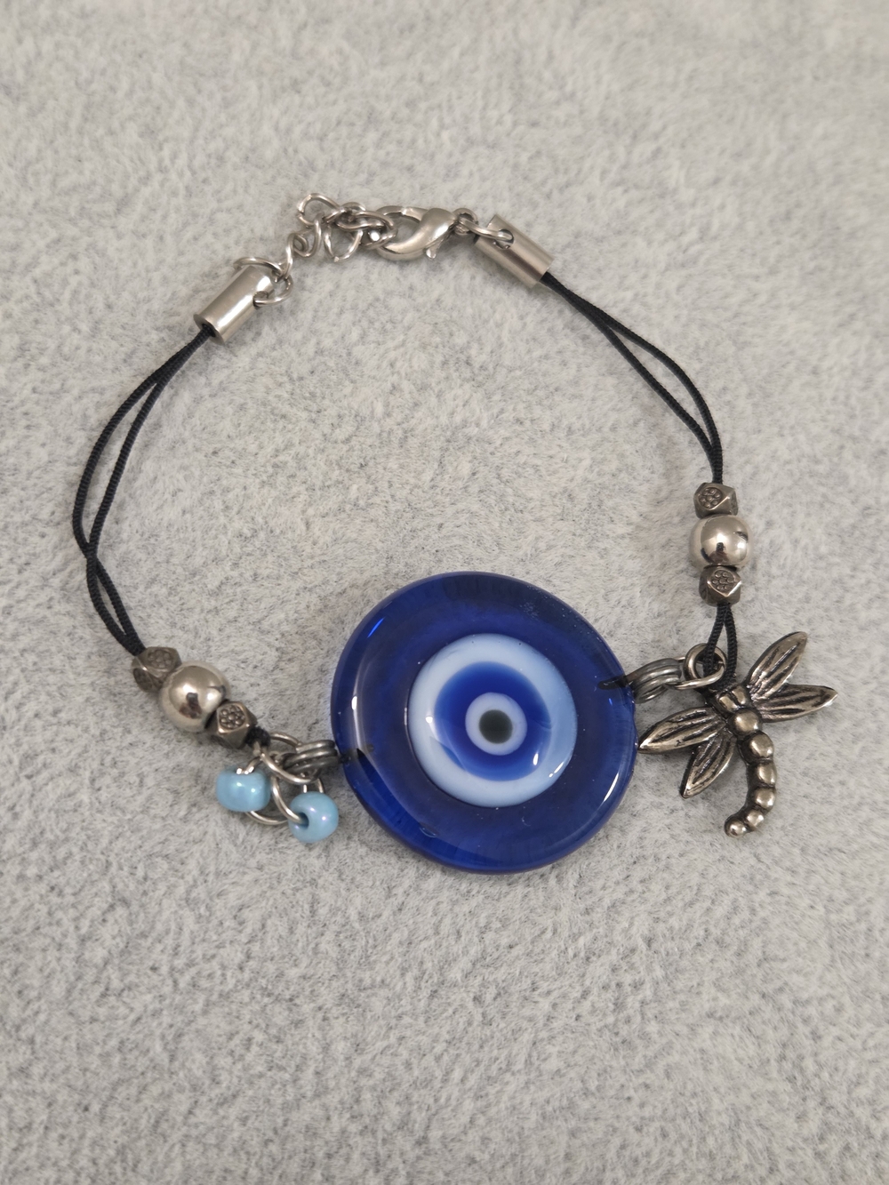 2 For $10 NEW Blue Evil Eye Glass Bead Bracelet Charm Turkish Good Luck